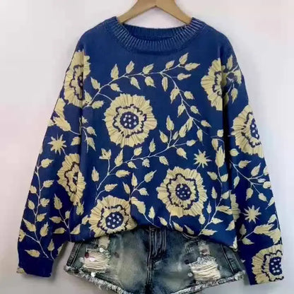 Amélie™ | Pull élégant à manches longues avec motif floral - Montela